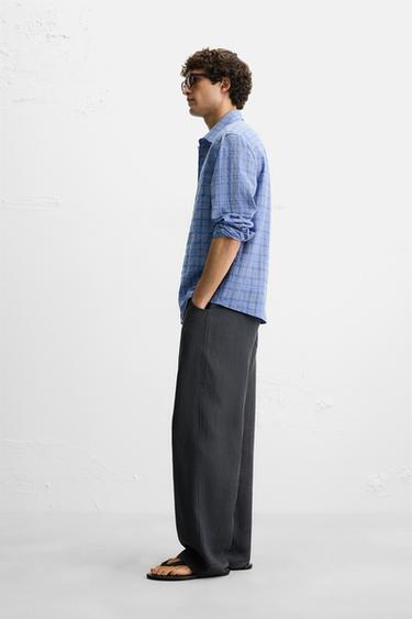 CHECK SHIRT - Blue by Zara - Image 3