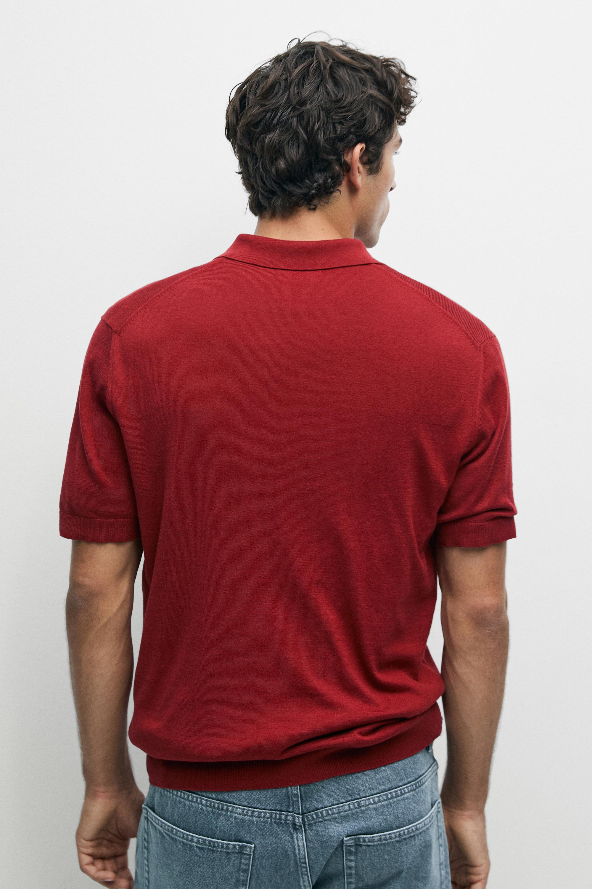 100% cotton knit short sleeve polo shirt