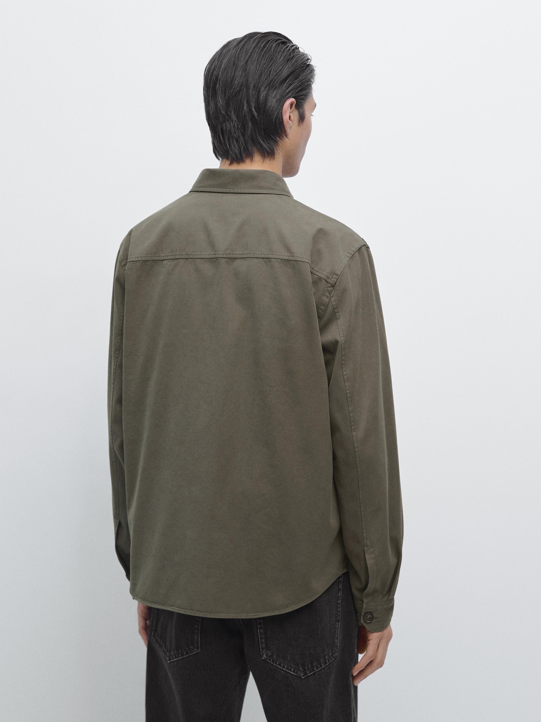 Cotton overshirt with pockets