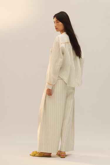 LIMITED EDITION STRIPED PYJAMA-STYLE TROUSERS - striped by Zara - Image 2