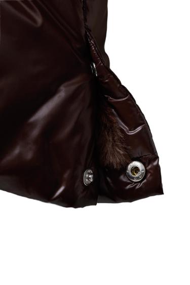 Zara WATER REPELLENT AND WIND RESISTANT DOWN PUFFER COAT - Dark brown
