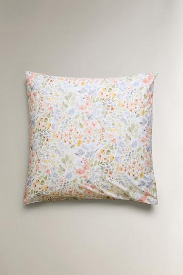TAIE D’OREILLER IMPRIMÉ FLORAL - Blanc cassé de Zara - Image 1