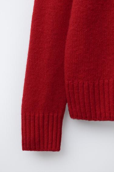 PULL AVEC LAINE ET CACHEMIRE BENSIMON ® X ZARA  - Rouge de Zara - Image 3