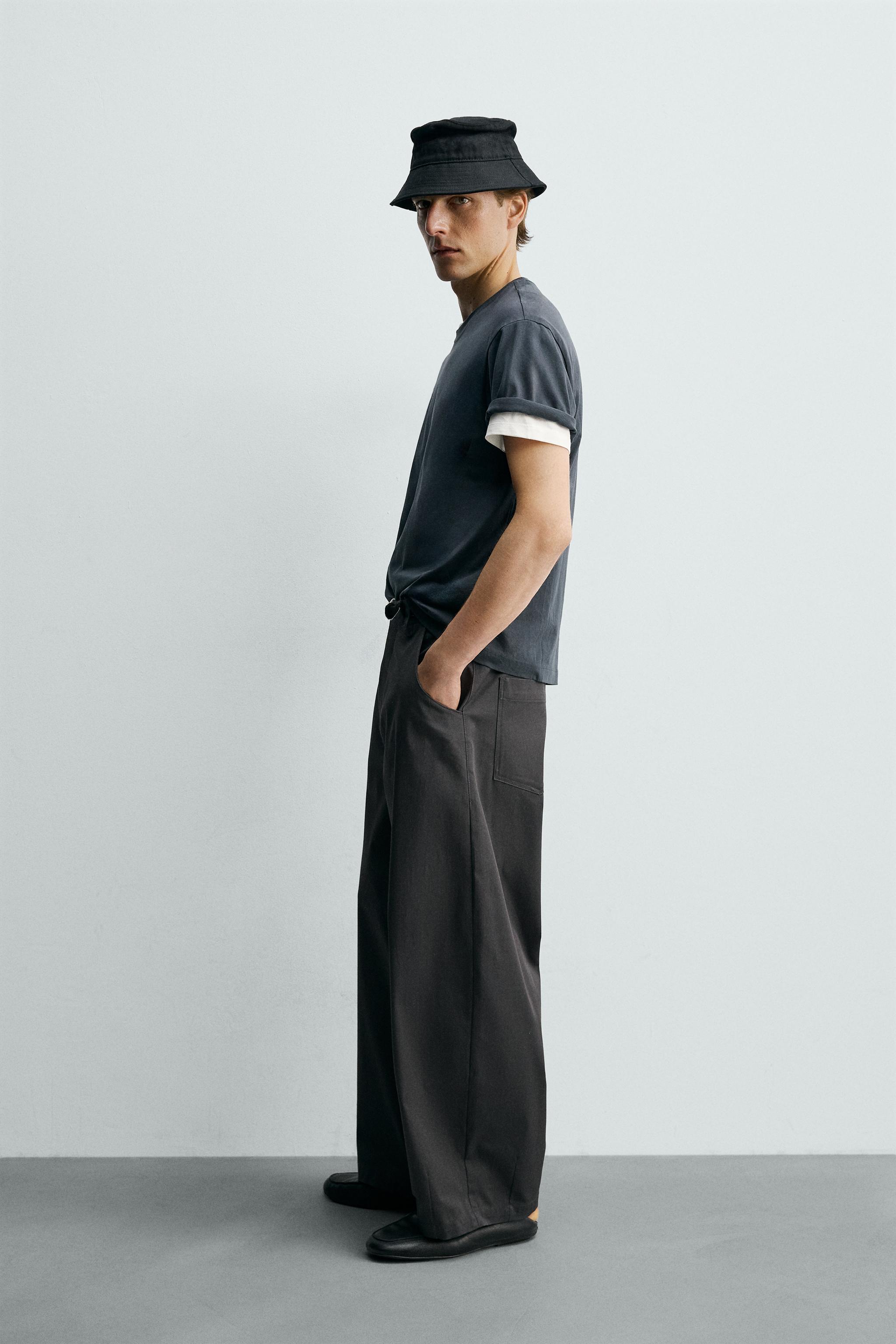 CROPPED WIDE FIT PANTS
