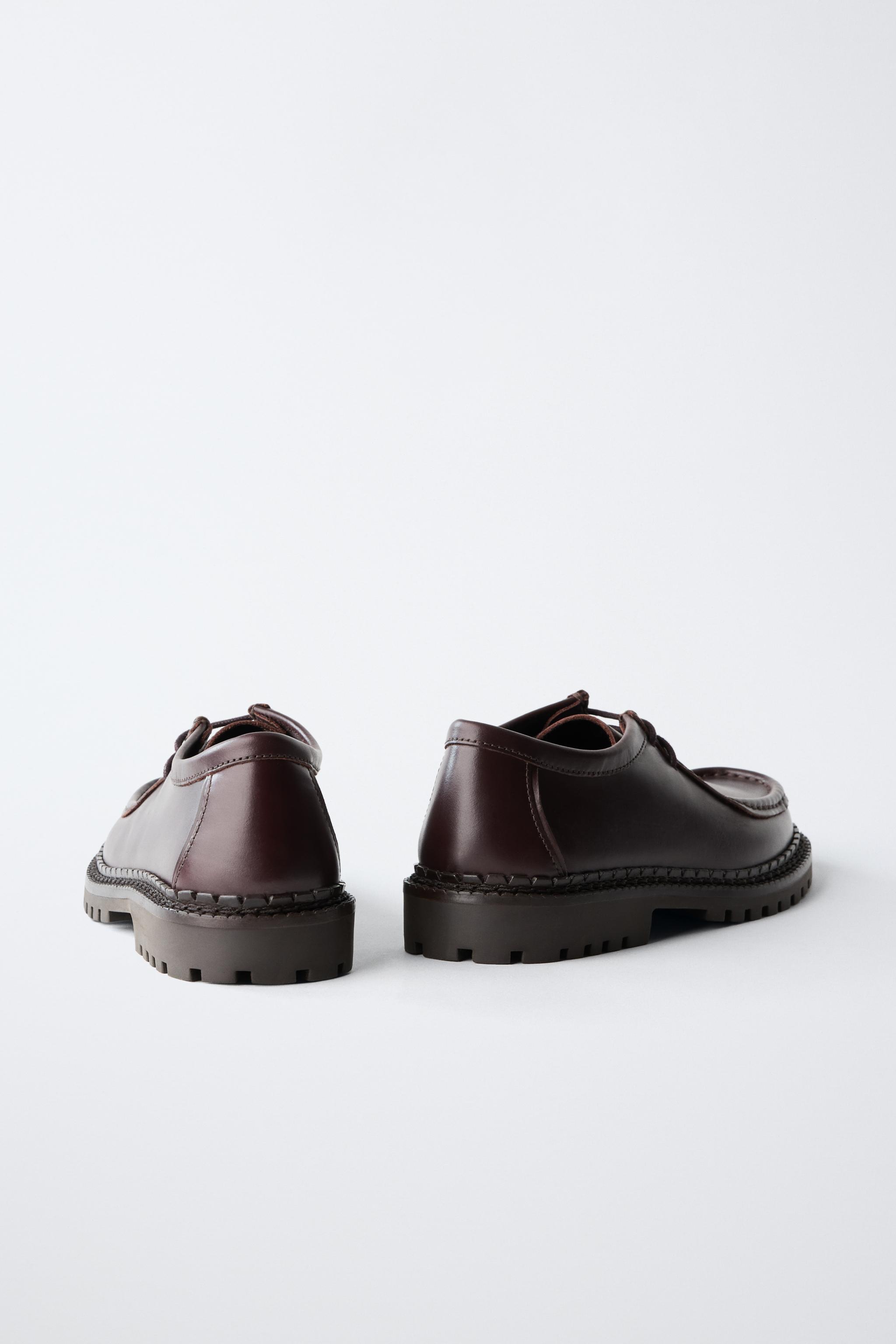 Обувь Zara LEATHER WALLABEE SHOES — фото 5