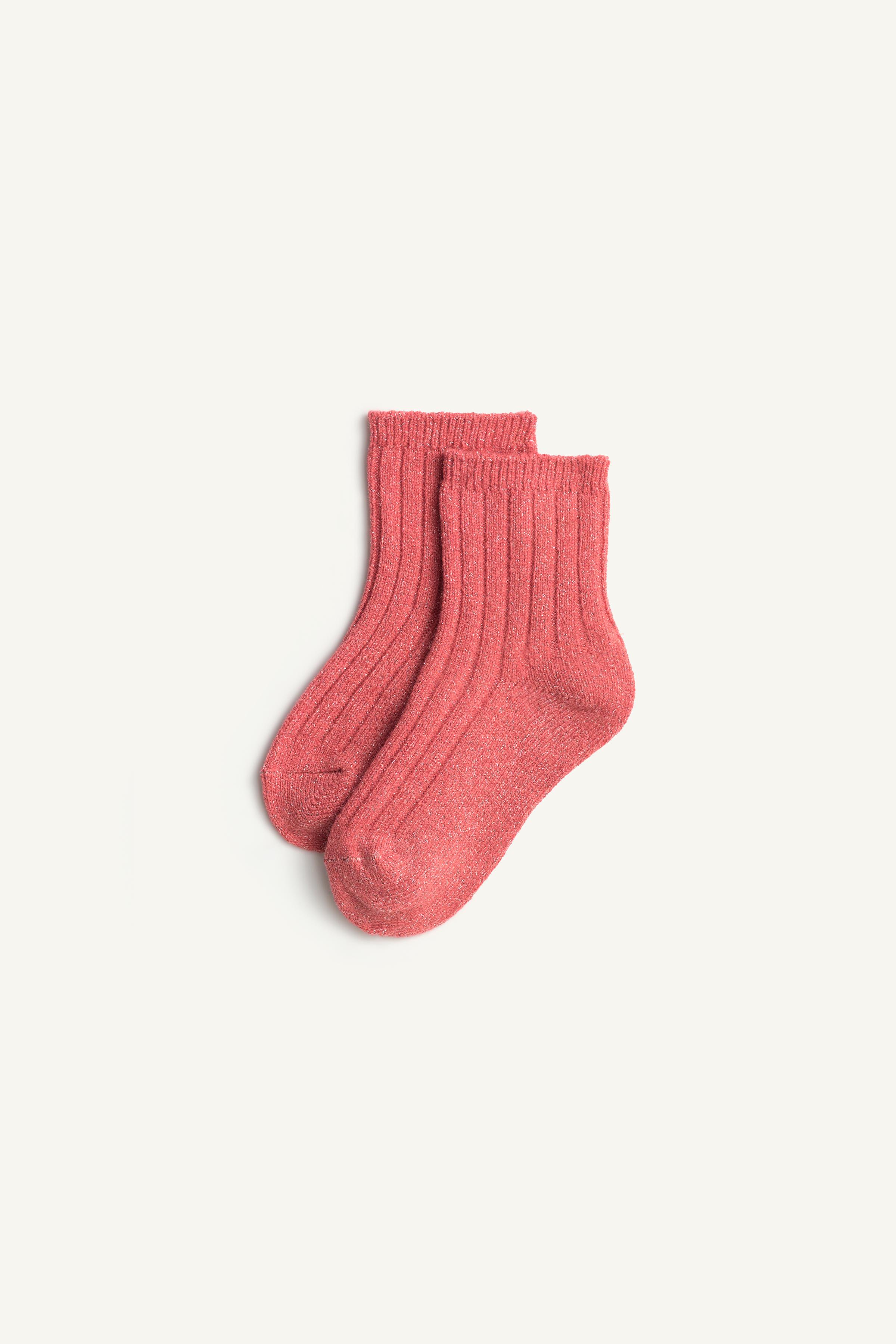 LOT DE DEUX PAIRES CHAUSSETTES MOYENNES BRILLANTES AVEC LAINE LIMITED EDITION