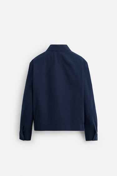 REGULAR FIT BOMBER JACKET - Blue by Zara - Image 10