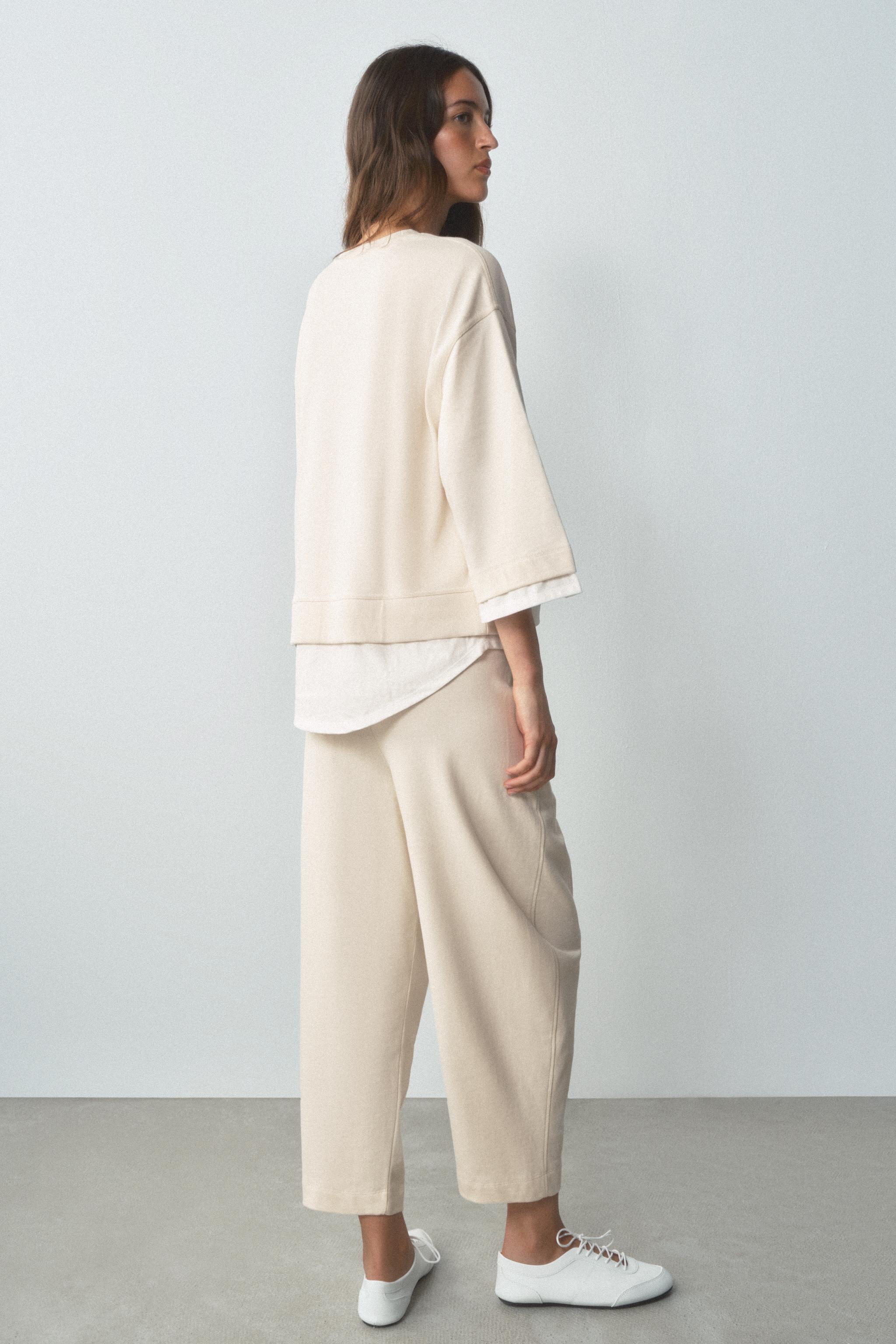 Zara COMBINED LONG-SLEEVE SWEATSHIRT — фото 4