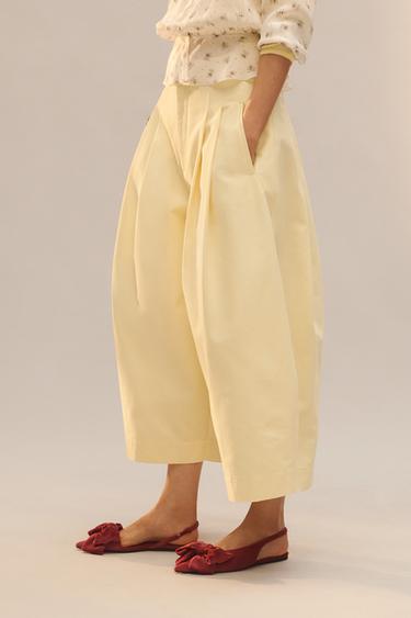 LIMITED EDITION DARTED TROUSERS - Yellow by Zara - Image 3