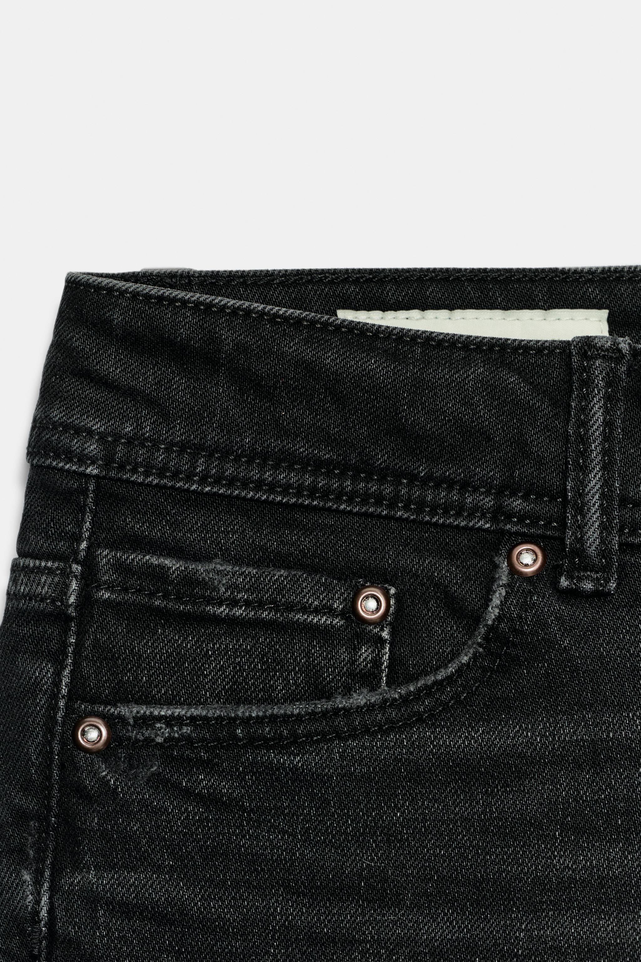 Женские шорты Zara TRF LOW-RISE DENIM MINI SHORTS — фото 10