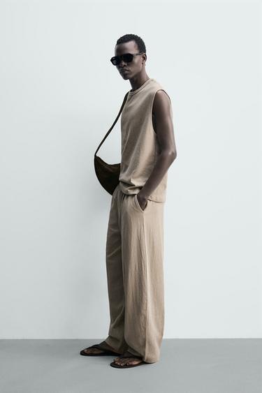 PANTALON JOGGER BALLON FIT TEXTURÉ - Beige de Zara - Image 2