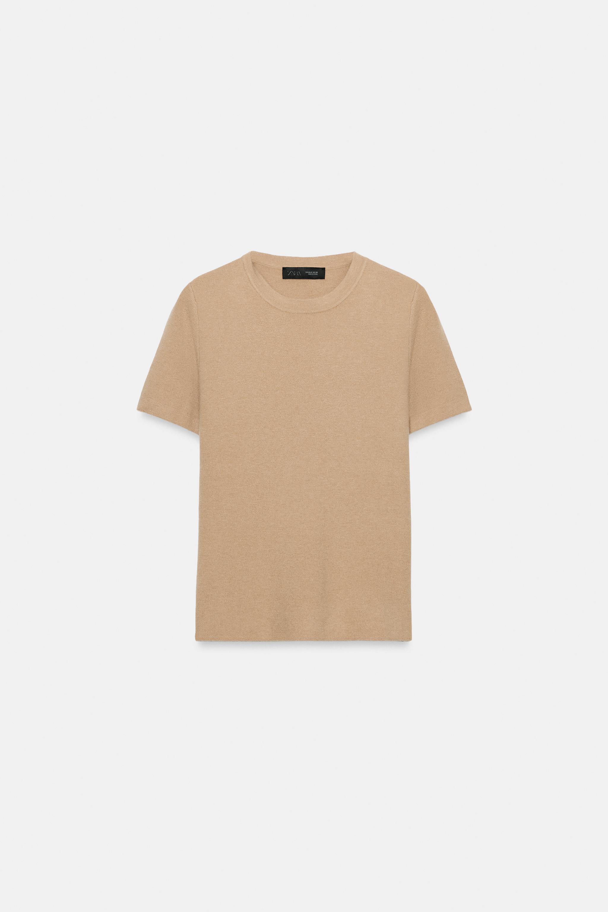 SOFT-TOUCH KNIT TOP — taupe brown