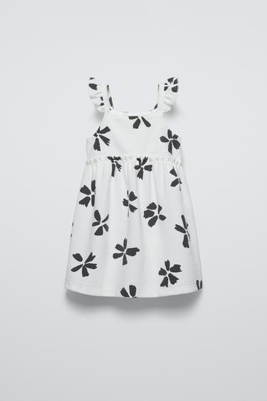 VESTIDO TEXTURA ESTAMPADO - Antracita oscuro de Zara