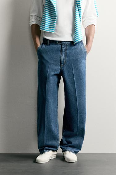 PANTALÓN CHINO DENIM REGULAR FIT - Azul medio de Zara