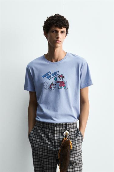 CAMISETA MICKEY + PLUTO HARRY LAMBERT FOR ZARA X DISNEY - Celeste de Zara