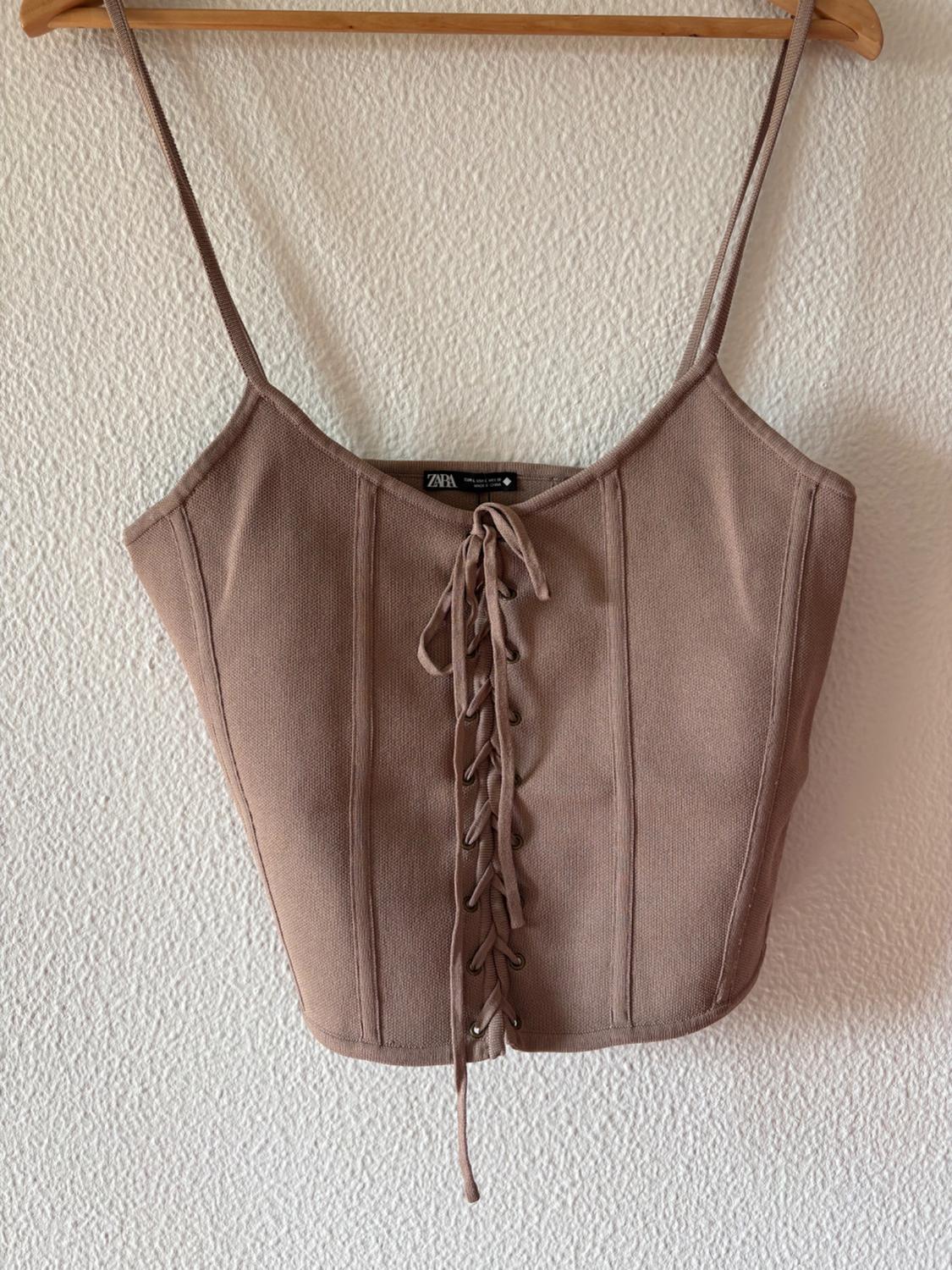 LACE-UP KNIT CORSET - Image 3