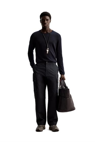 Zara 100% CASHMERE SWEATER - Navy blue - Image 0