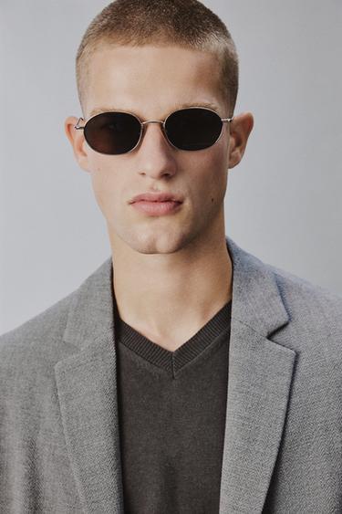 RELAXED FIT HERRINGBONE SUIT BLAZER - Grey by Zara