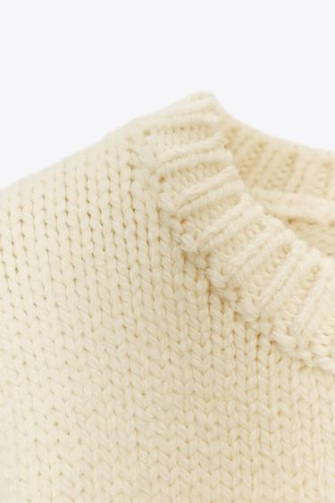SHORT SLEEVE KNIT SWEATER - Butter by Zara - Image 6