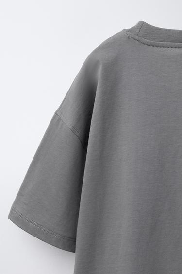 POPPY PRINT T-SHIRT - Anthracite grey by Zara - Image 3
