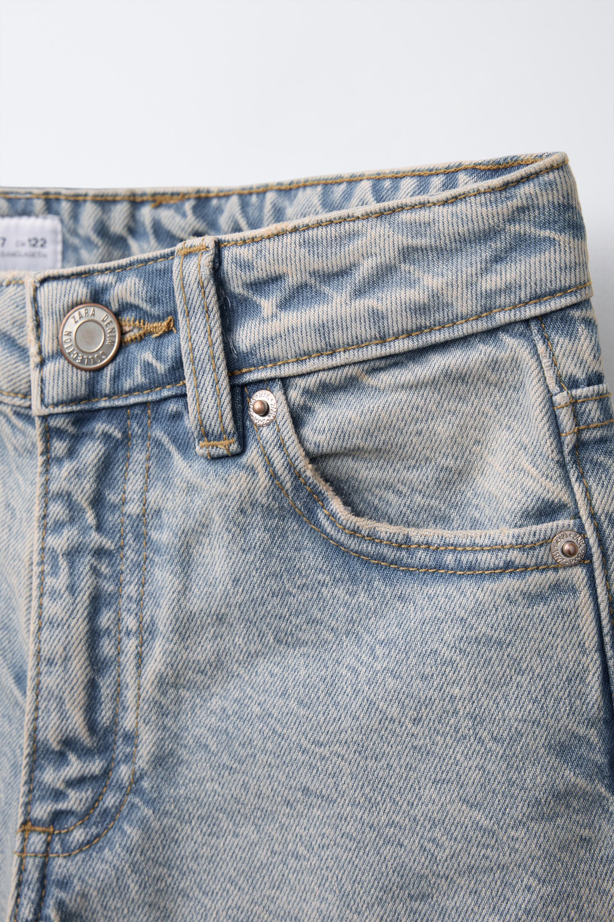 新品未使用　ZARA the inside out denim pants NWT Zara Kids Mom Fit Jeans Hi Rise High Waisted Denim