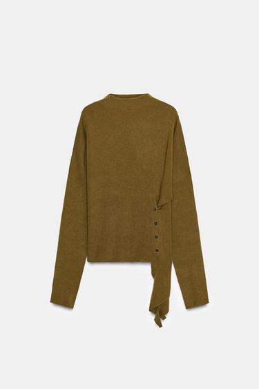 KNOTTED KNIT JUMPER - Khaki by Zara - Image 5