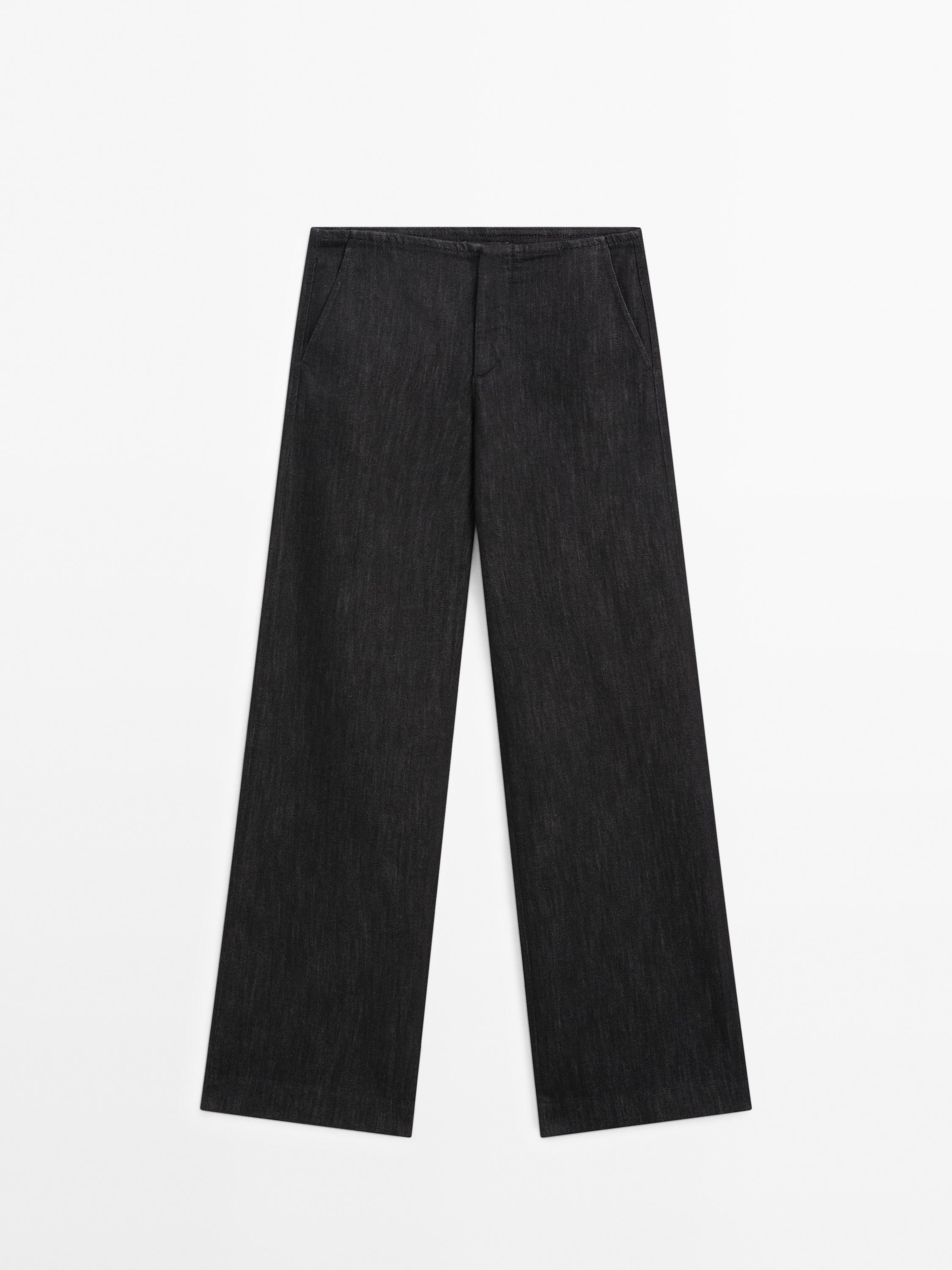 Mid-rise straight-leg comfort jeans - Blue | ZARA United States