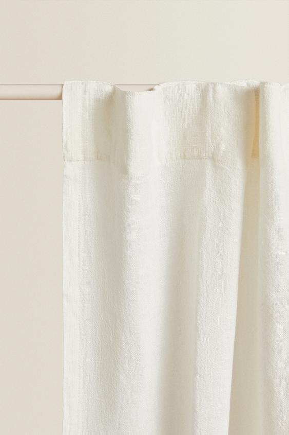 HIGH OPACITY WHITE LINEN CURTAIN - White by Zara - Image 0