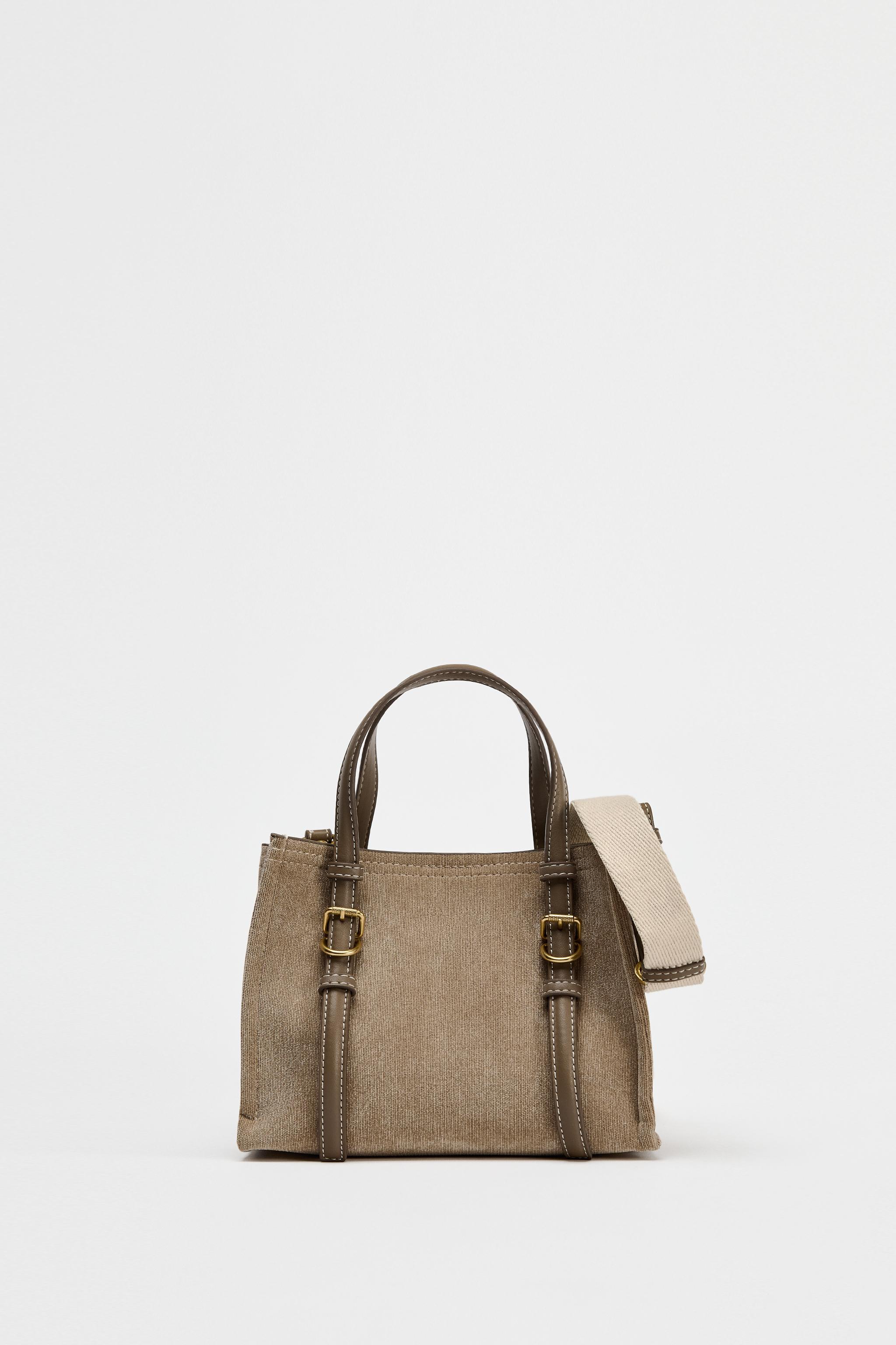 BOLSO MINI SHOPPER Beige ZARA España