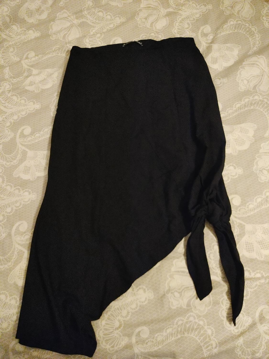 ASYMMETRIC LINEN BLEND SKIRT - Image 2