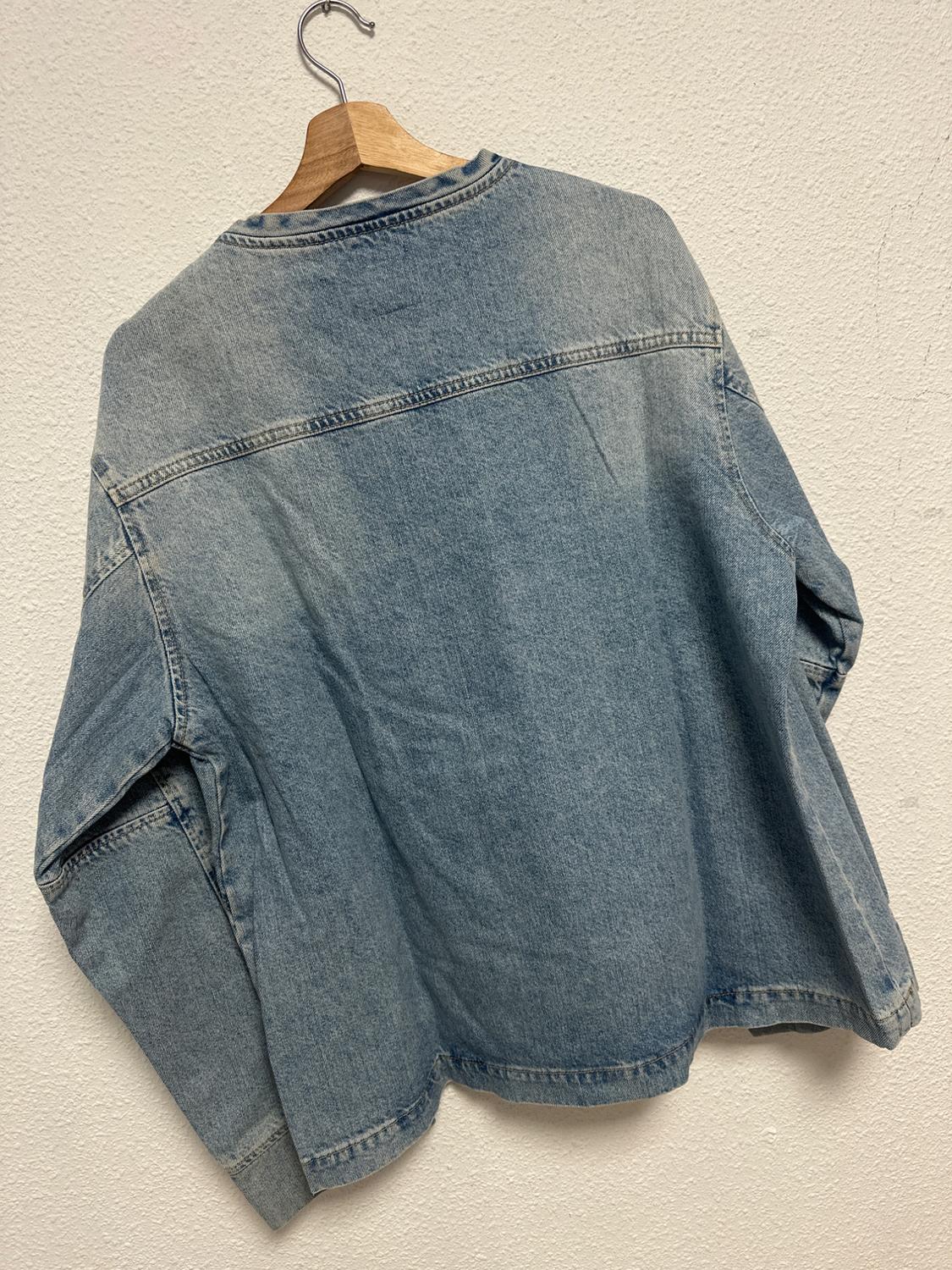 DENIM SWEATSHIRT WITH SEAM DETAILS - Image 3