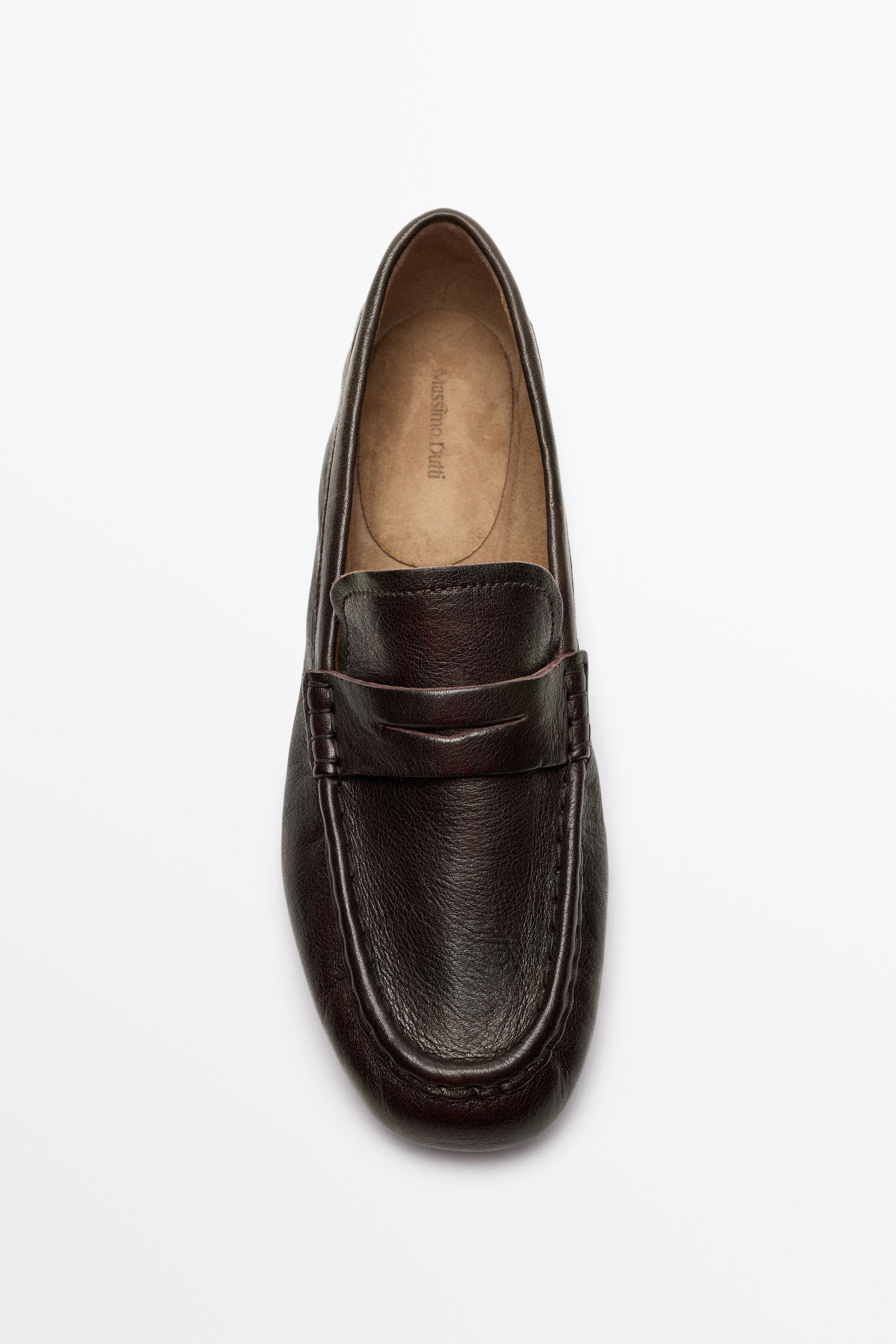 Mocassin penny loafer en cuir souple