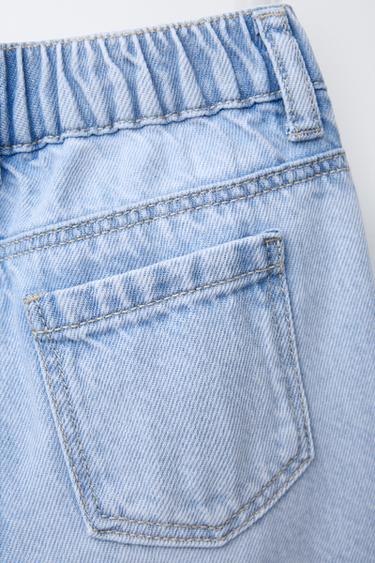 CULOTTE JEANS WITH RUFFLED HEMS - Light blue by Zara - Image 3