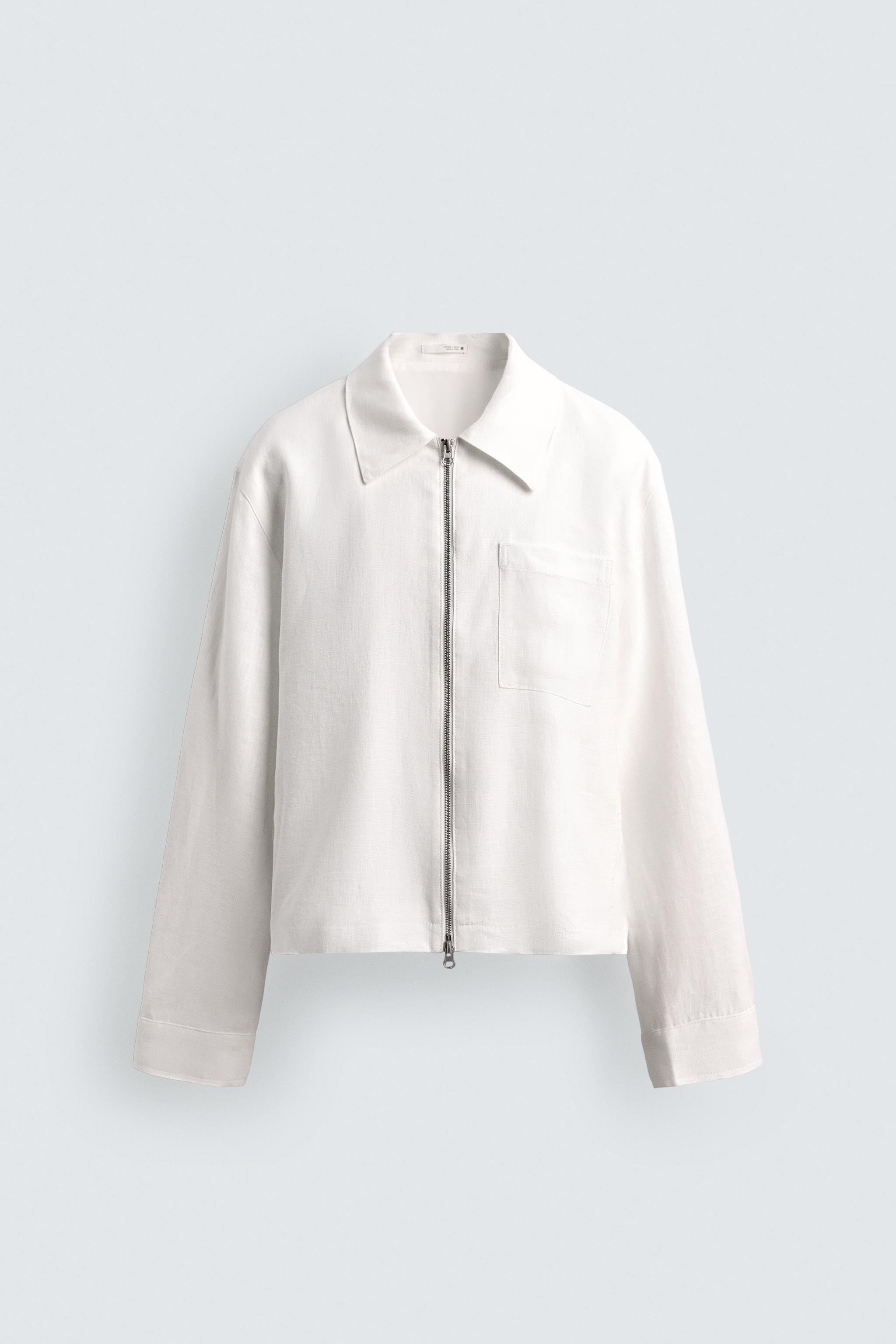 BLOUSON 100% LIN ZIPPÉ