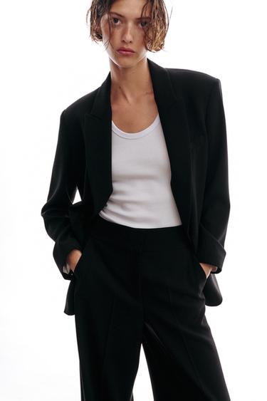 OVERSIZE DOUBLE-BREASTED BLAZER - Black by Zara
