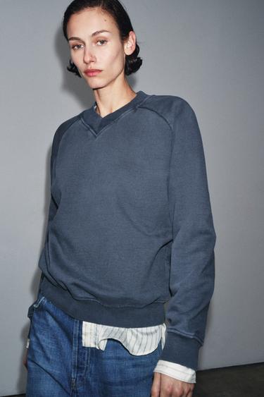 FADED SWEATSHIRT - Indigo by Zara - Image 1