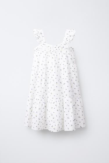 FLORAL EMBROIDERED DRESS - Ecru by Zara