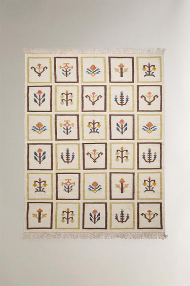 SHAPE PRINT RUG - Green / Blue by Zara - Image 0