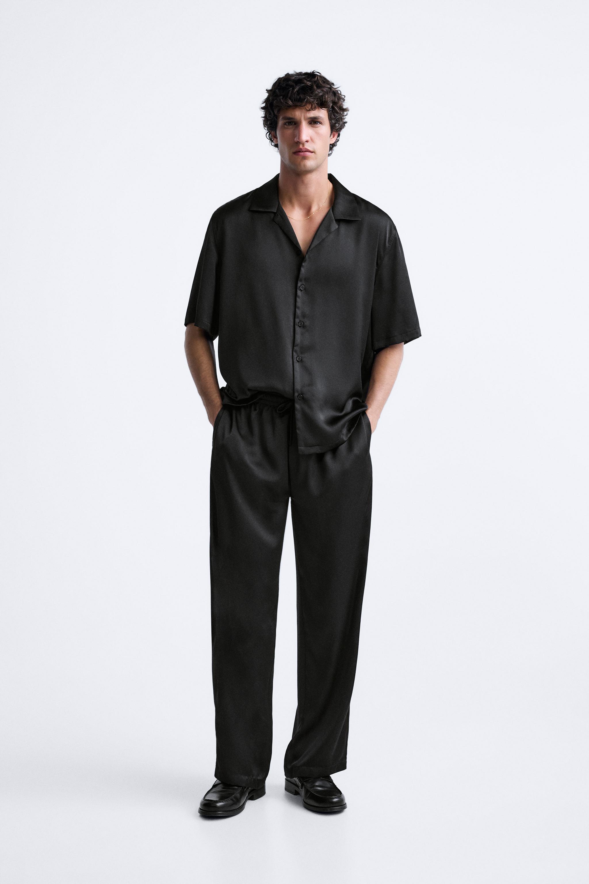 SATIN SHIRT Black ZARA United Kingdom