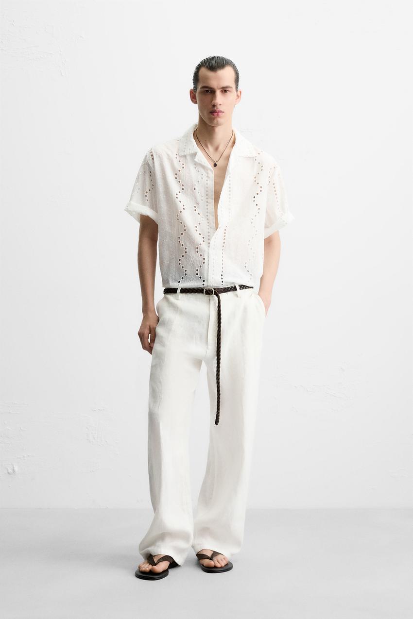 LASER CUT EMBROIDERY SHIRT
