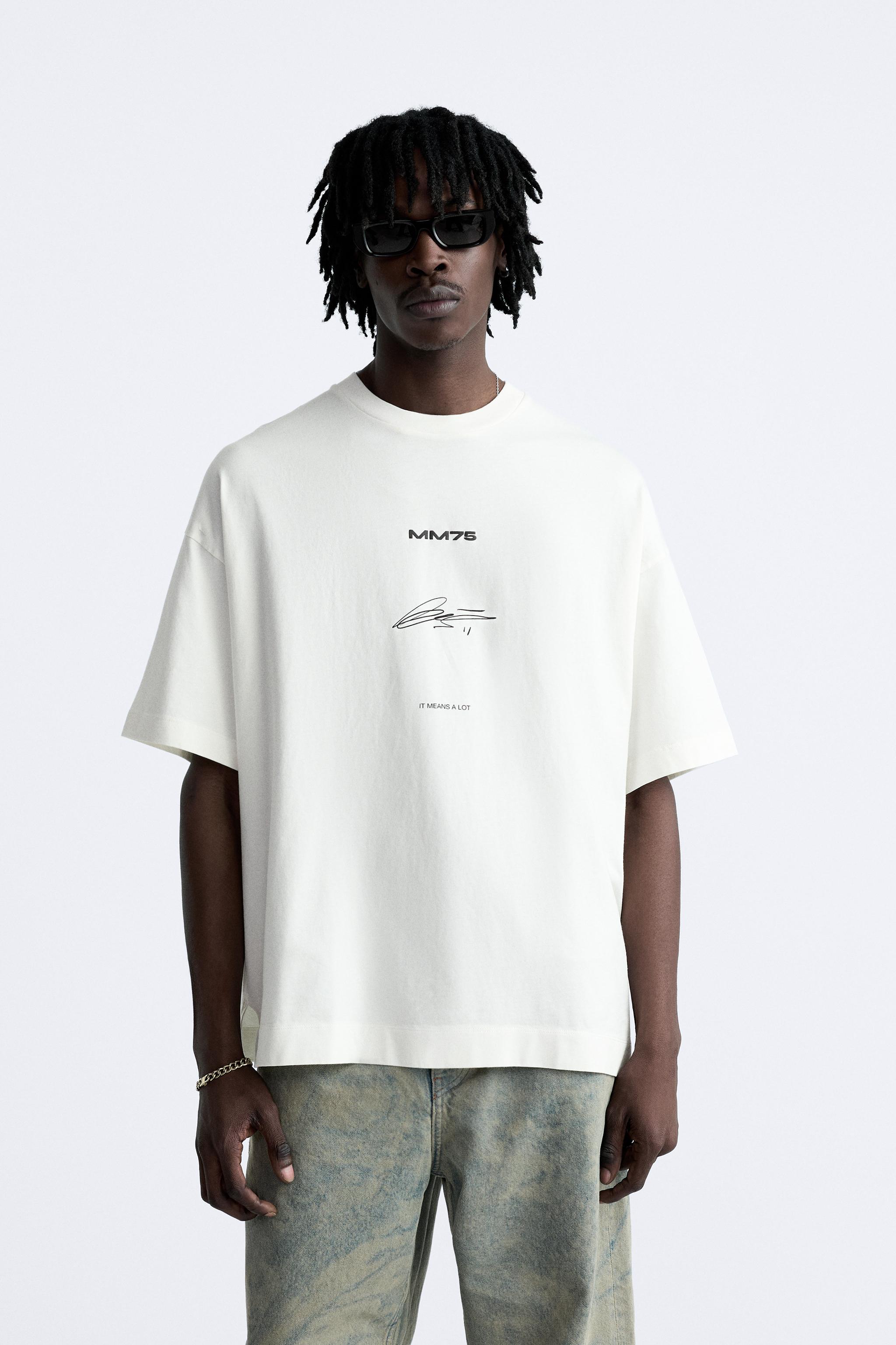 Zara crew shop neck t shirt