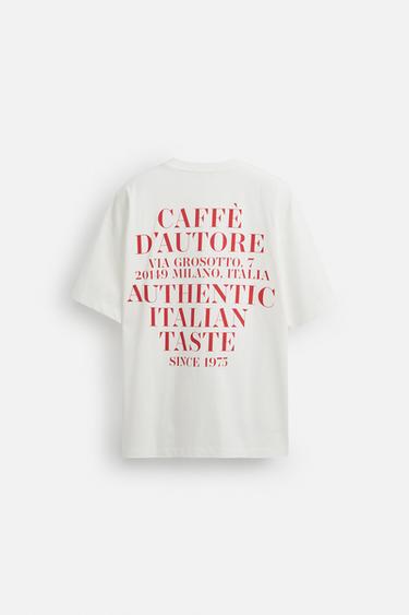 T-SHIRT À INSCRIPTION IMPRIMÉE - Blanc de Zara - Image 7