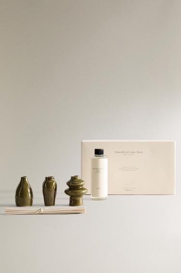 (200 ML) SET OF MIKADOS + WATERLILY & CEDAR, MUSK REFILL - Pink / Lilac by Zara - Image 0