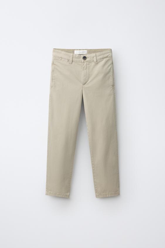 Детские брюки Zara Basic Chino, цвет: Бежевый