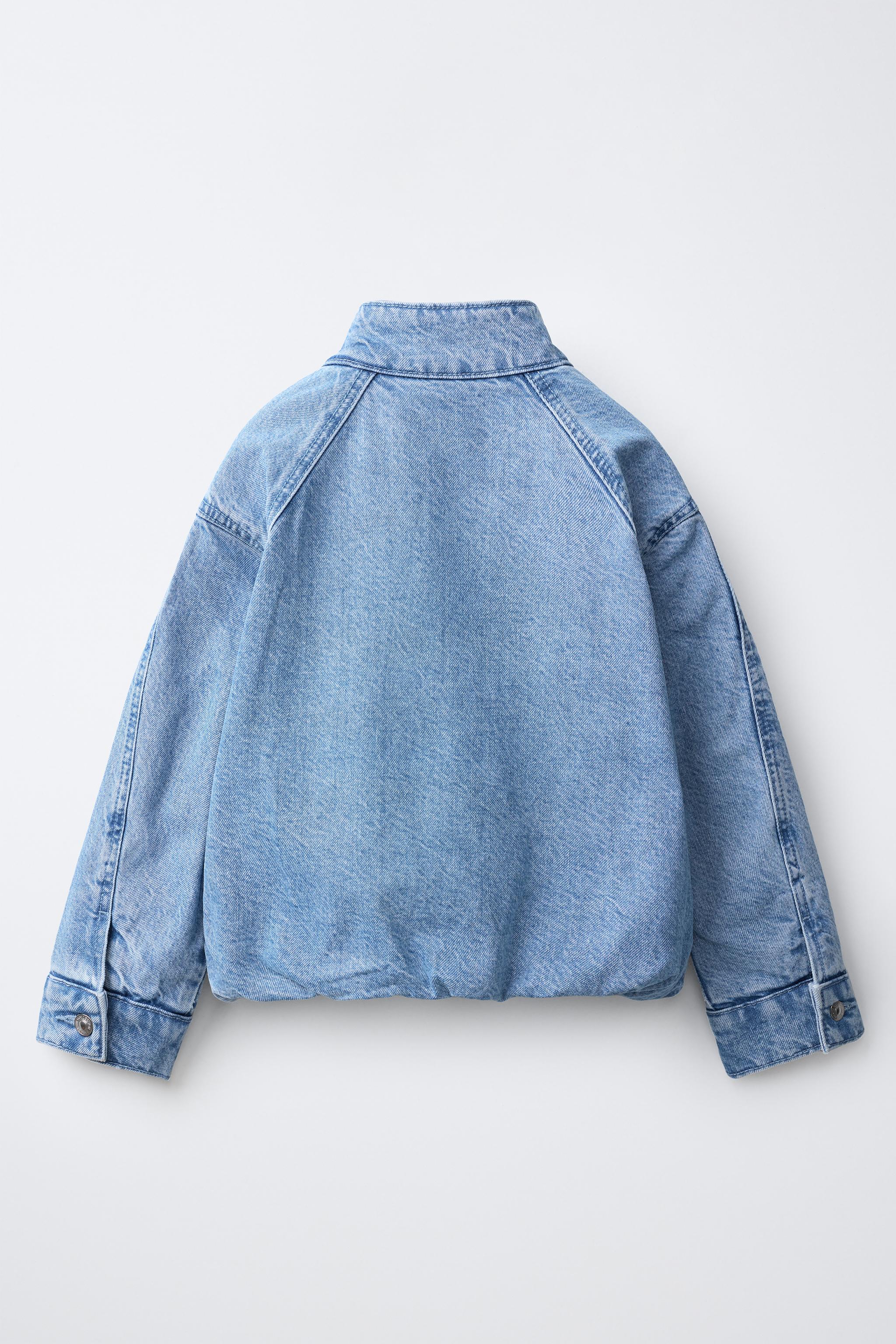 STITCHED DENIM JACKET — Blue