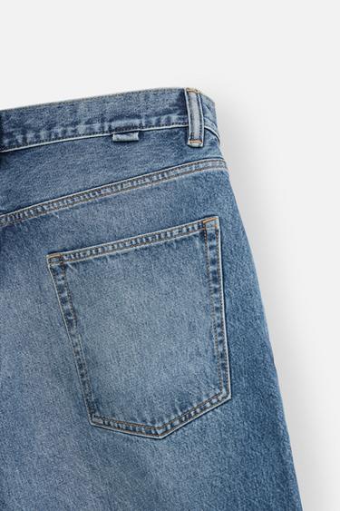 BERMUDA DENIM BAGGY FIT DÉLAVÉ - Bleu moyen de Zara - Image 9