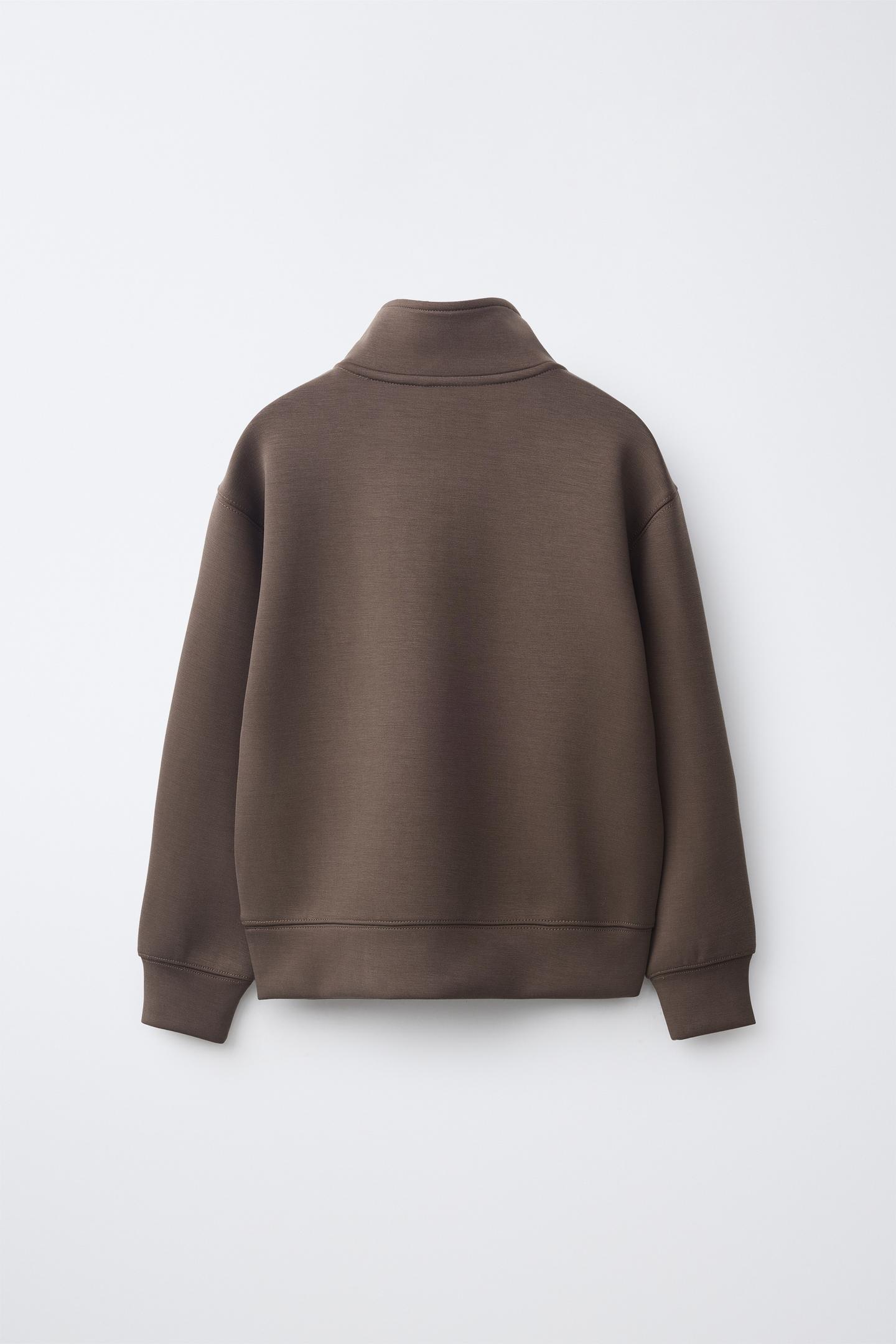 Детская толстовка Zara Sporty Text, цвет: Коричневый — фото 2