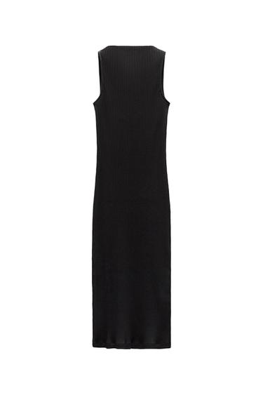 RIBBED MIDI DRESS