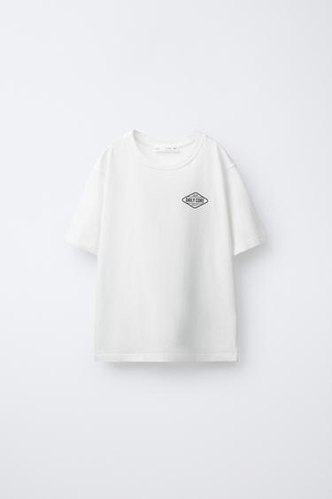 CAMISETA ESTAMPADA TEXTO - Crudo de Zara