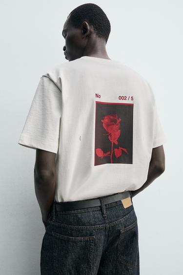 FLORAL PRINT T-SHIRT - White by Zara - Image 5